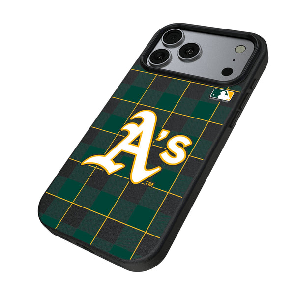 Oakland Athletics Plaid iPhone MagSafe Compatible Phone Case for Apple iPhone Iso.Jpg