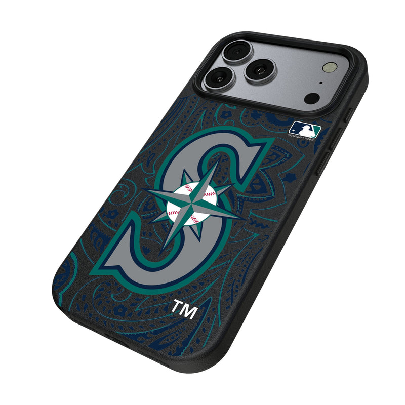 Seattle Mariners Paisley iPhone MagSafe Compatible Phone Case for Apple iPhone Iso.Jpg