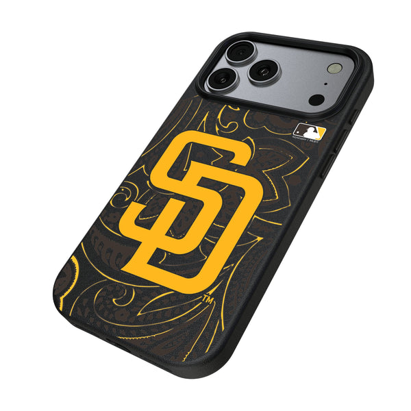 San Diego Padres Paisley iPhone MagSafe Compatible Phone Case for Apple iPhone Iso.Jpg