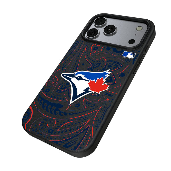 Toronto Blue Jays Paisley iPhone MagSafe Compatible Phone Case for Apple iPhone Iso.Jpg