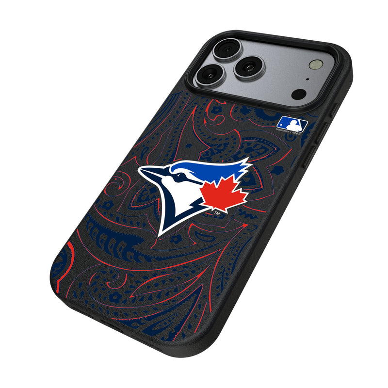 Toronto Blue Jays Paisley iPhone MagSafe Compatible Phone Case for Apple iPhone Iso.Jpg