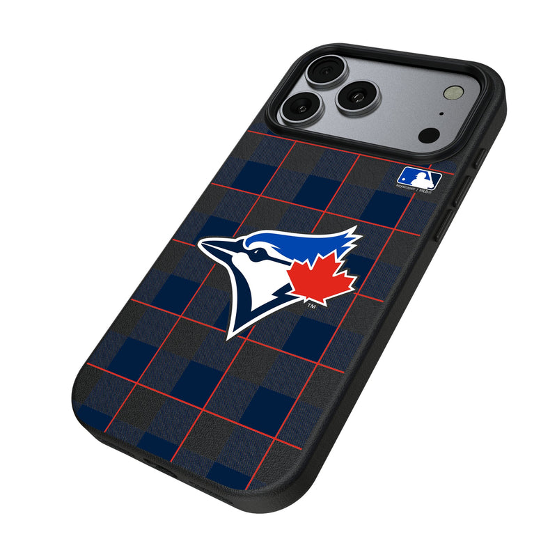 Toronto Blue Jays Plaid iPhone MagSafe Compatible Phone Case for Apple iPhone Iso.Jpg
