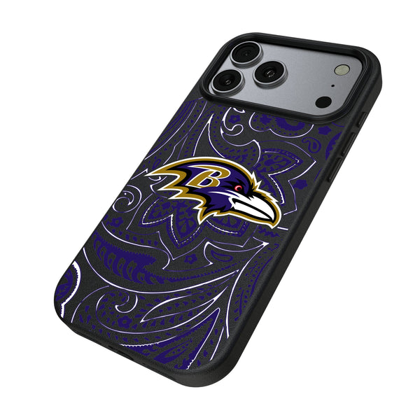 Baltimore Ravens Paisley iPhone MagSafe Compatible Phone Case for Apple iPhone Iso.Jpg