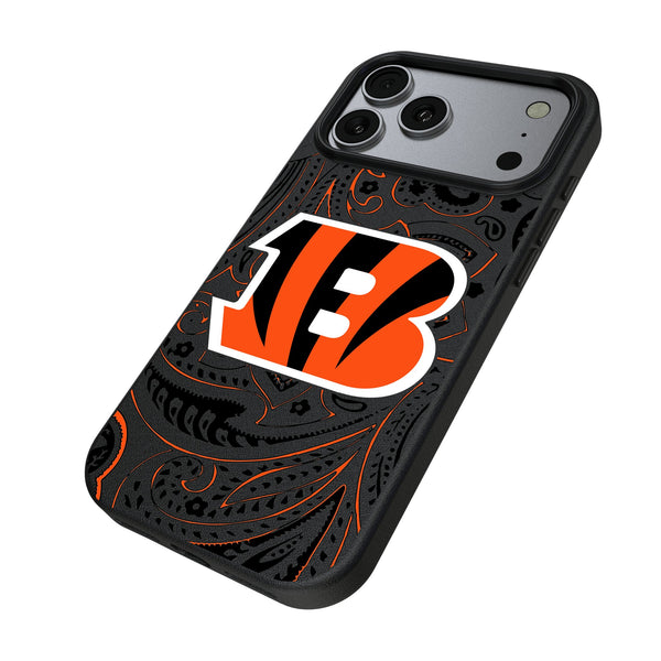Cincinnati Bengals Paisley iPhone MagSafe Compatible Phone Case for Apple iPhone Iso.Jpg