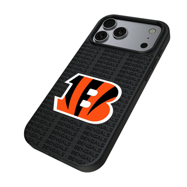Cincinnati Bengals Text Backdrop iPhone MagSafe Compatible Phone Case for Apple iPhone Iso.Jpg