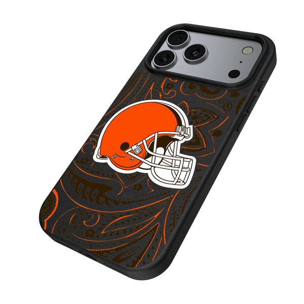 Cleveland Browns Paisley iPhone MagSafe Compatible Phone Case for Apple iPhone Iso.Jpg