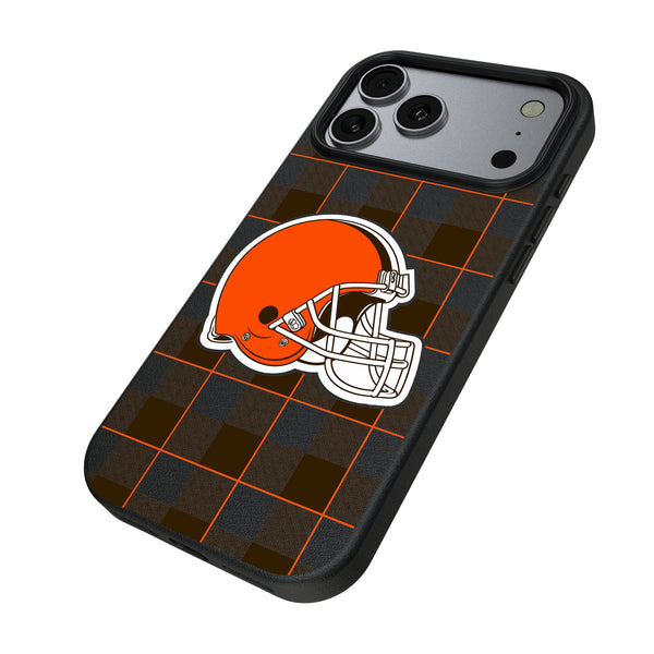 Cleveland Browns Plaid iPhone MagSafe Compatible Phone Case for Apple iPhone Iso.Jpg