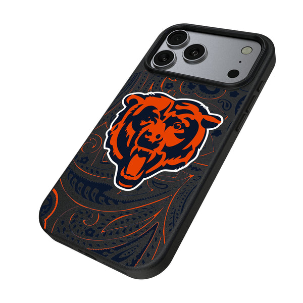 Chicago Bears Paisley iPhone MagSafe Compatible Phone Case for Apple iPhone Iso.Jpg