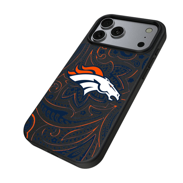 Denver Broncos Paisley iPhone MagSafe Compatible Phone Case for Apple iPhone Iso.Jpg
