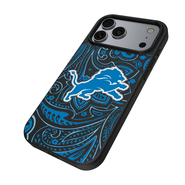 Detroit Lions Paisley iPhone MagSafe Compatible Phone Case for Apple iPhone Iso.Jpg