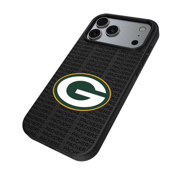 Green Bay Packers Text Backdrop iPhone MagSafe Compatible Phone Case for Apple iPhone Iso.Jpg