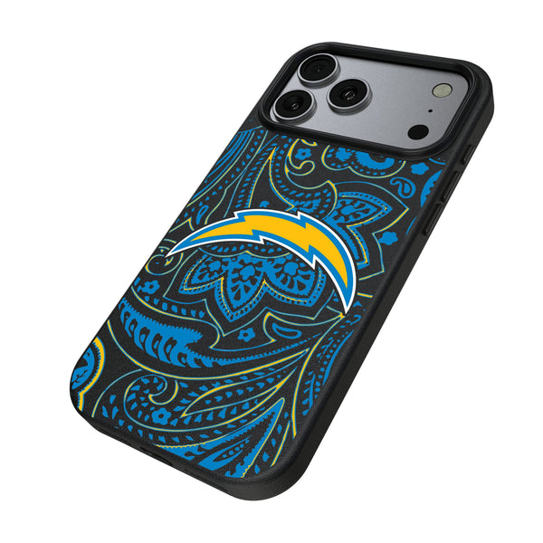 Los Angeles Chargers Paisley iPhone MagSafe Compatible Phone Case for Apple iPhone Iso.Jpg