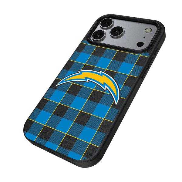Los Angeles Chargers Plaid iPhone MagSafe Compatible Phone Case for Apple iPhone Iso.Jpg