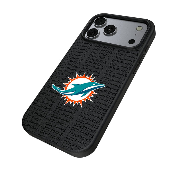 Miami Dolphins Text Backdrop iPhone MagSafe Compatible Phone Case for Apple iPhone Iso.Jpg