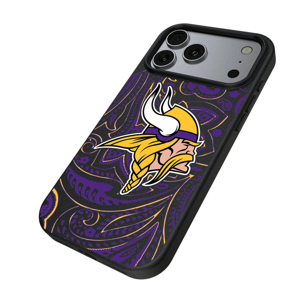 Minnesota Vikings Paisley iPhone MagSafe Compatible Phone Case for Apple iPhone Iso.Jpg