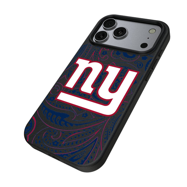 New York Giants Paisley iPhone MagSafe Compatible Phone Case for Apple iPhone Iso.Jpg