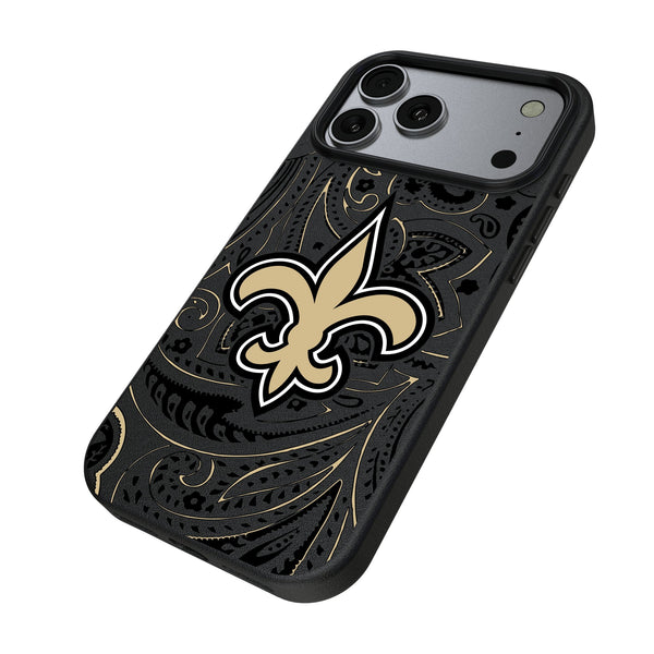New Orleans Saints Paisley iPhone MagSafe Compatible Phone Case for Apple iPhone Iso.Jpg