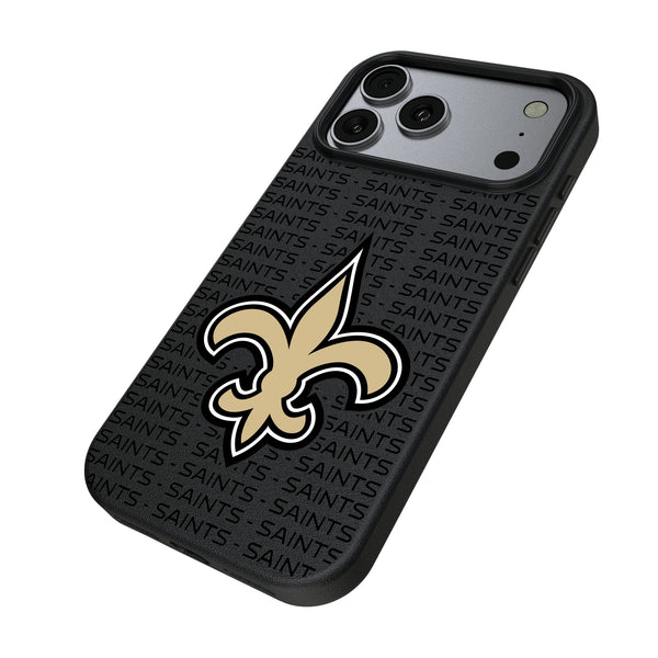 New Orleans Saints Text Backdrop iPhone MagSafe Compatible Phone Case for Apple iPhone Iso.Jpg