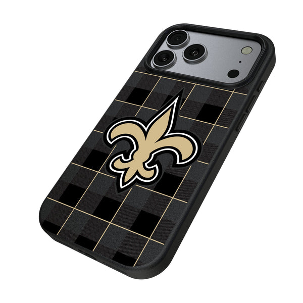 New Orleans Saints Plaid iPhone MagSafe Compatible Phone Case for Apple iPhone Iso.Jpg