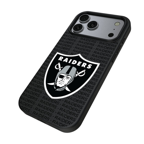 Las Vegas Raiders Text Backdrop iPhone MagSafe Compatible Phone Case for Apple iPhone Iso.Jpg