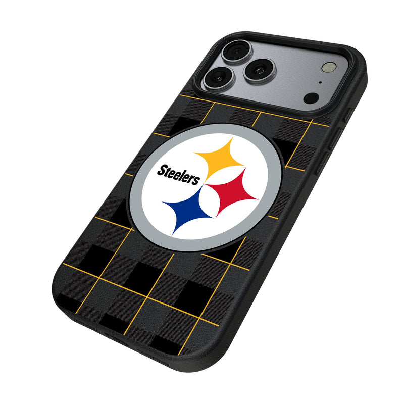 Pittsburgh Steelers Plaid iPhone MagSafe Compatible Phone Case for Apple iPhone Iso.Jpg