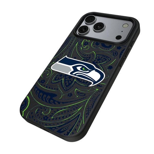 Seattle Seahawks Paisley iPhone MagSafe Compatible Phone Case for Apple iPhone Iso.Jpg