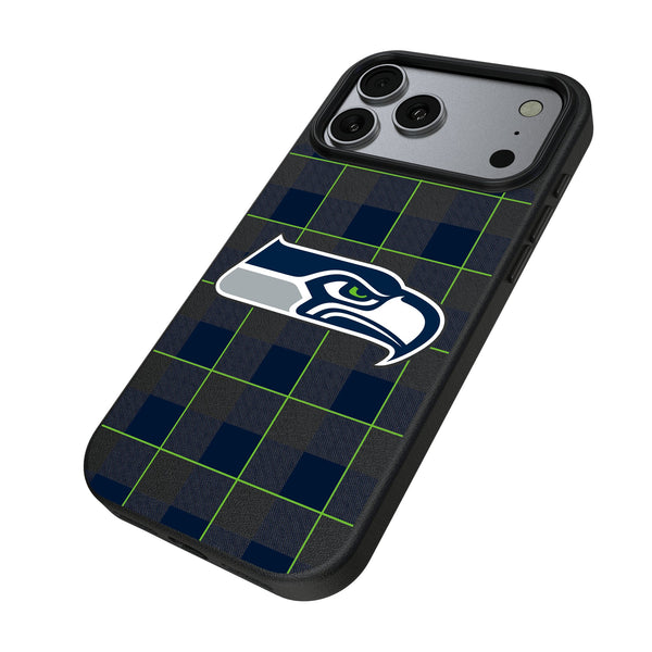 Seattle Seahawks Plaid iPhone MagSafe Compatible Phone Case for Apple iPhone Iso.Jpg