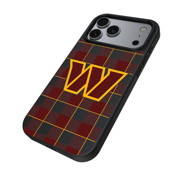 Washington Commanders Plaid iPhone MagSafe Compatible Phone Case for Apple iPhone Iso.Jpg