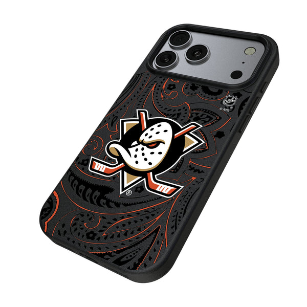 Anaheim Ducks Paisley iPhone MagSafe Compatible Phone Case for Apple iPhone Iso.Jpg