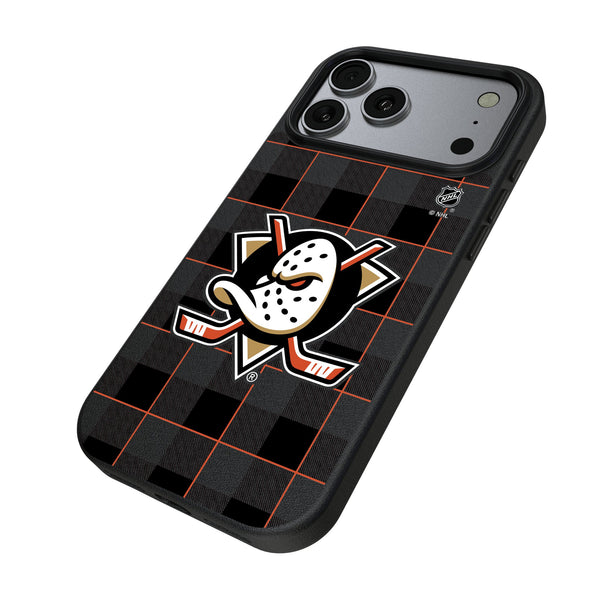 Anaheim Ducks Plaid iPhone MagSafe Compatible Phone Case for Apple iPhone Iso.Jpg