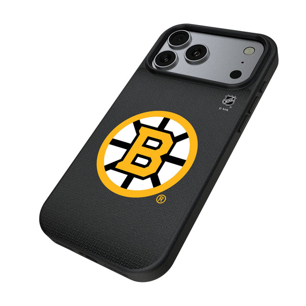 Boston Bruins Linen iPhone MagSafe Compatible Phone Case for Apple iPhone Iso.Jpg