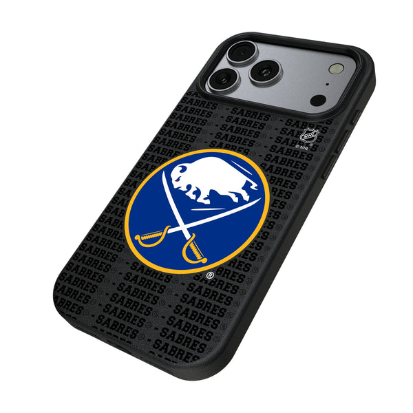 Buffalo Sabres Text Backdrop iPhone MagSafe Compatible Phone Case for Apple iPhone Iso.Jpg