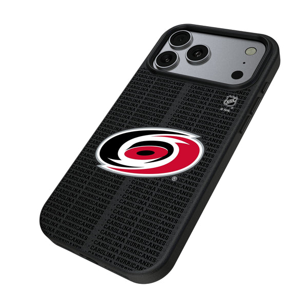 Carolina Hurricanes Text Backdrop iPhone MagSafe Compatible Phone Case for Apple iPhone Iso.Jpg