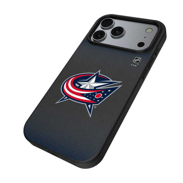 Columbus Blue Jackets Linen iPhone MagSafe Compatible Phone Case for Apple iPhone Iso.Jpg