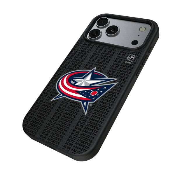 Columbus Blue Jackets Text Backdrop iPhone MagSafe Compatible Phone Case for Apple iPhone Iso.Jpg