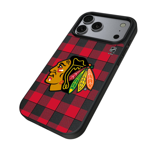 Chicago Blackhawks Plaid iPhone MagSafe Compatible Phone Case for Apple iPhone Iso.Jpg