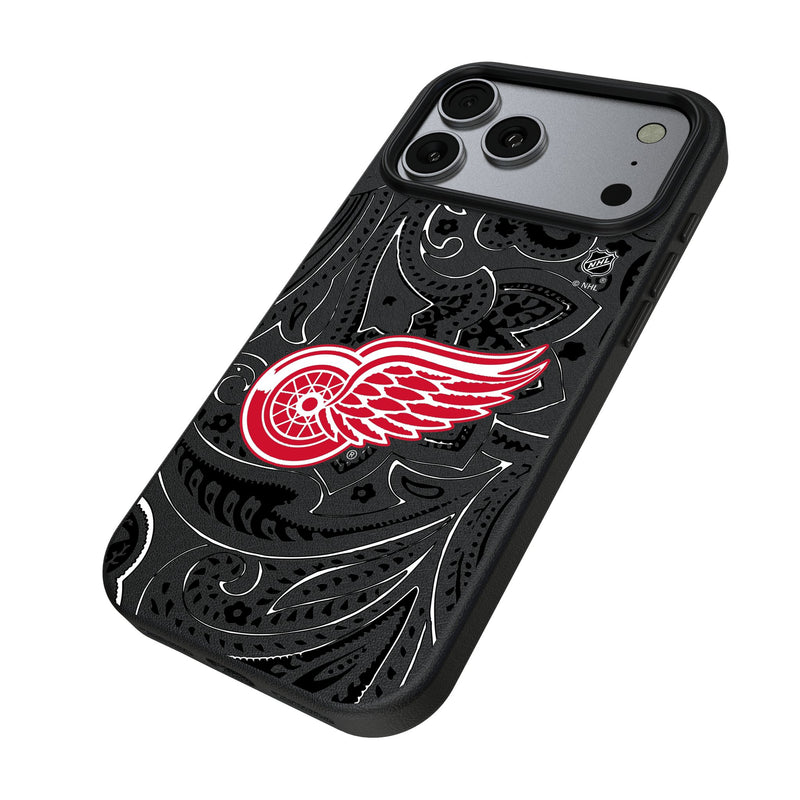 Detroit Red Wings Paisley iPhone MagSafe Compatible Phone Case for Apple iPhone Iso.Jpg