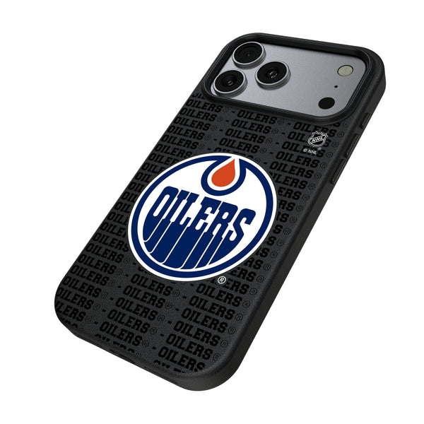 Edmonton Oilers Text Backdrop iPhone MagSafe Compatible Phone Case for Apple iPhone Iso.Jpg