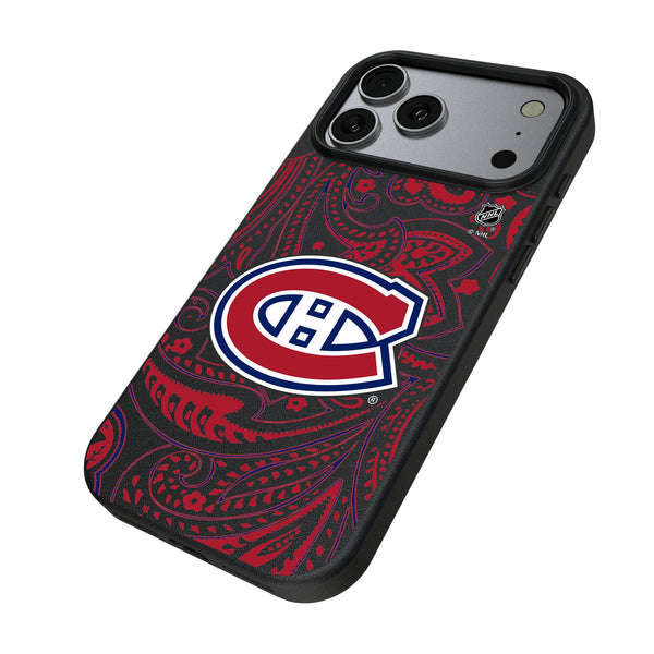 Montreal Canadiens Paisley iPhone MagSafe Compatible Phone Case for Apple iPhone Iso.Jpg