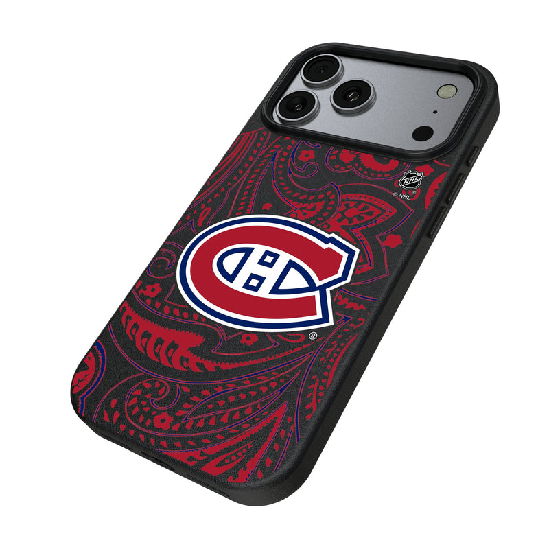 Montreal Canadiens Paisley iPhone MagSafe Compatible Phone Case for Apple iPhone Iso.Jpg