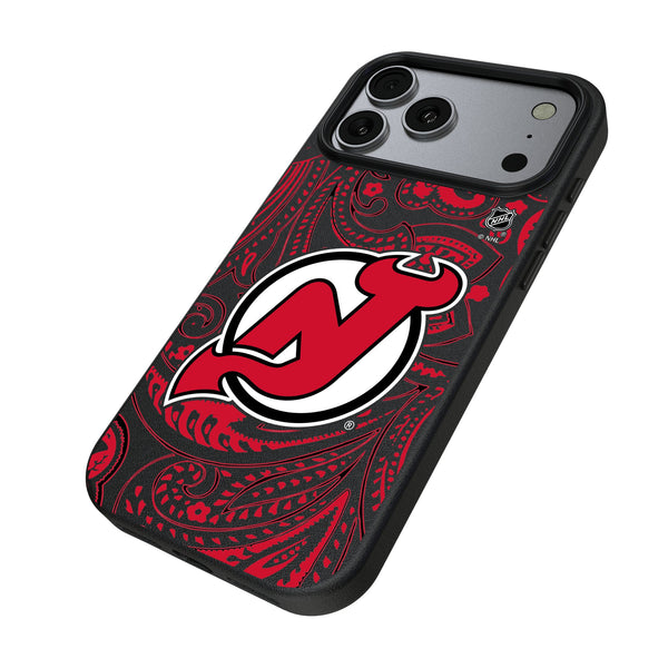 New Jersey Devils Paisley iPhone MagSafe Compatible Phone Case for Apple iPhone Iso.Jpg
