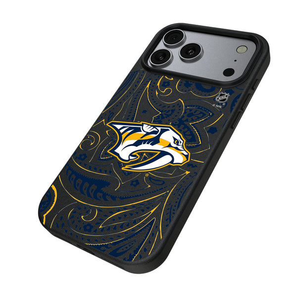 Nashville Predators Paisley iPhone MagSafe Compatible Phone Case for Apple iPhone Iso.Jpg