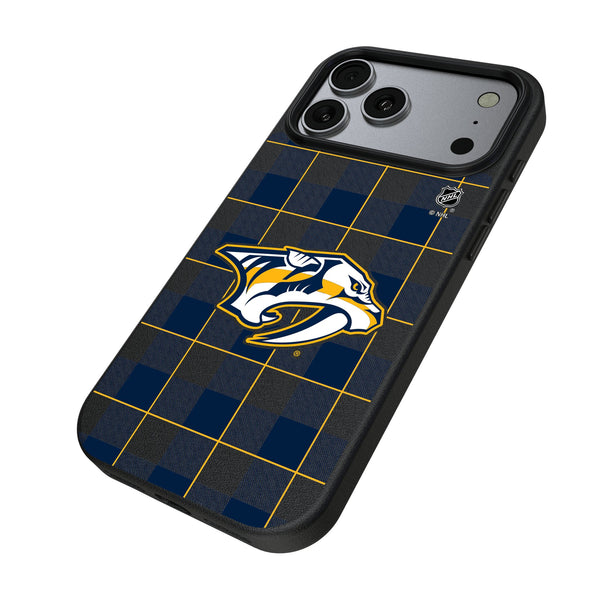 Nashville Predators Plaid iPhone MagSafe Compatible Phone Case for Apple iPhone Iso.Jpg