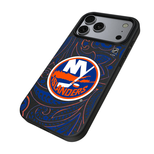 New York Islanders Paisley iPhone MagSafe Compatible Phone Case for Apple iPhone Iso.Jpg