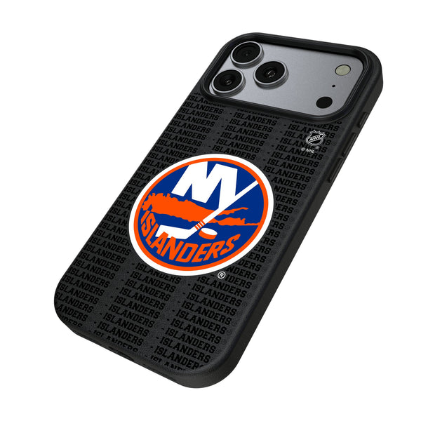 New York Islanders Text Backdrop iPhone MagSafe Compatible Phone Case for Apple iPhone Iso.Jpg