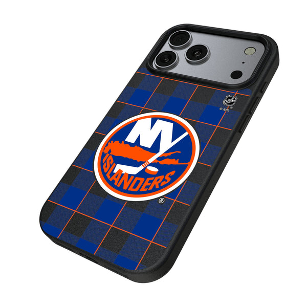 New York Islanders Plaid iPhone MagSafe Compatible Phone Case for Apple iPhone Iso.Jpg