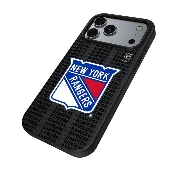 New York Rangers Text Backdrop iPhone MagSafe Compatible Phone Case for Apple iPhone Iso.Jpg