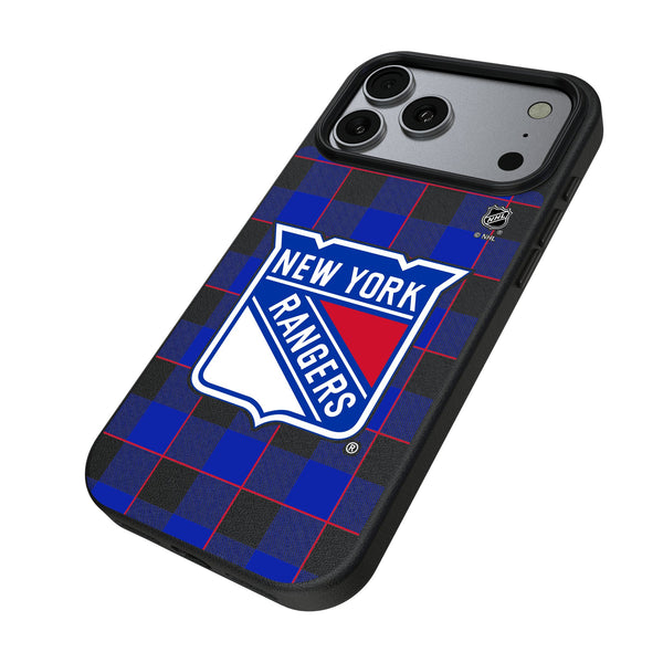 New York Rangers Plaid iPhone MagSafe Compatible Phone Case for Apple iPhone Iso.Jpg