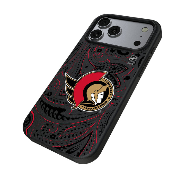 Ottawa Senators Paisley iPhone MagSafe Compatible Phone Case for Apple iPhone Iso.Jpg
