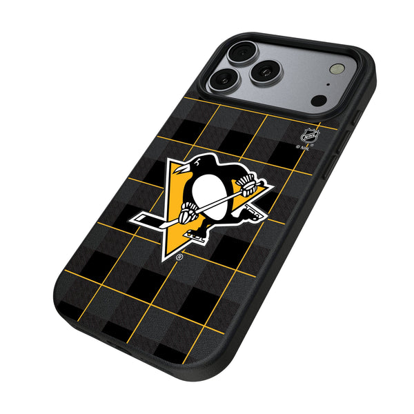 Pittsburgh Penguins Plaid iPhone MagSafe Compatible Phone Case for Apple iPhone Iso.Jpg